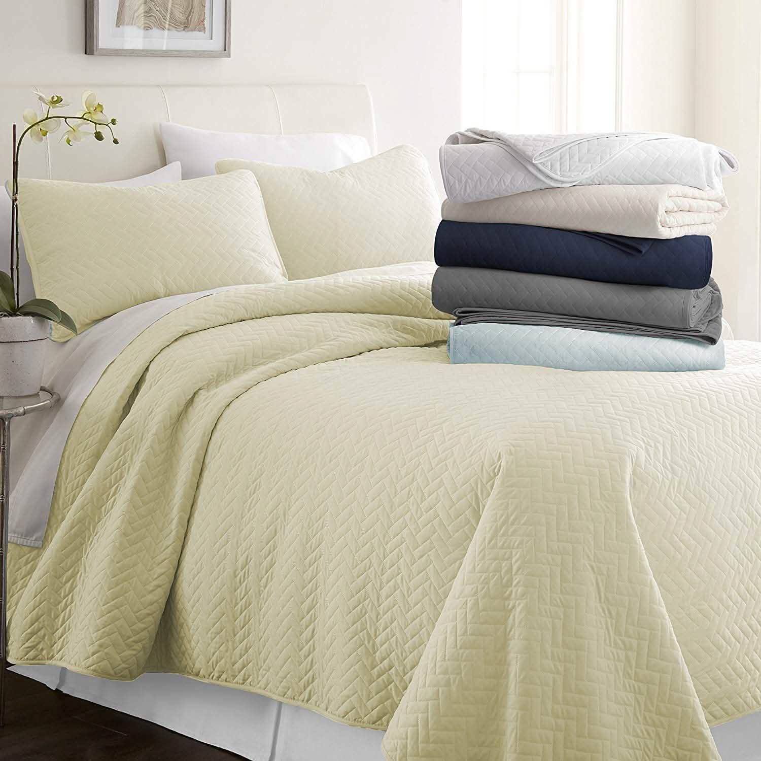 Simply Soft Quilted Coverlet Set - Assorted Styles DailySale
