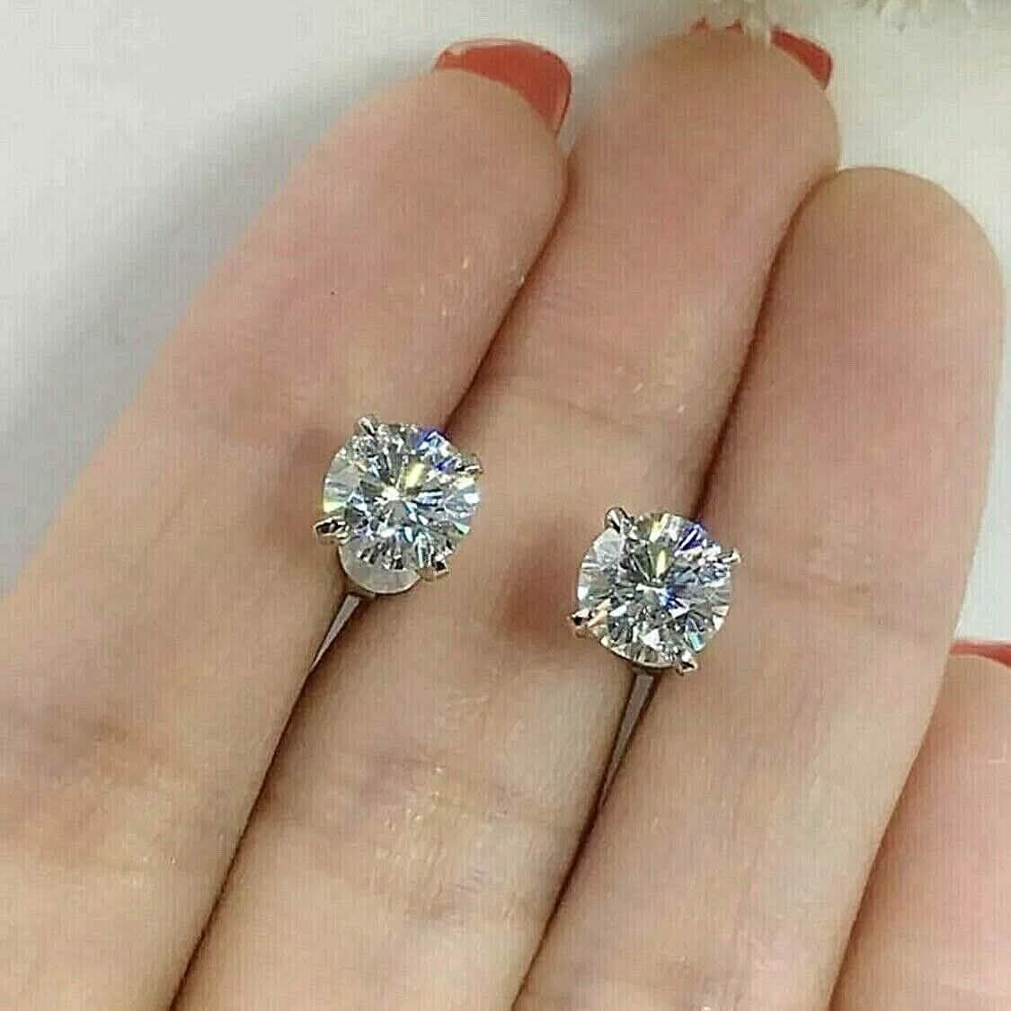 Single 0.40CT Real Genuine Diamond Stud Earring 14k Solid Gold Wow DailySale
