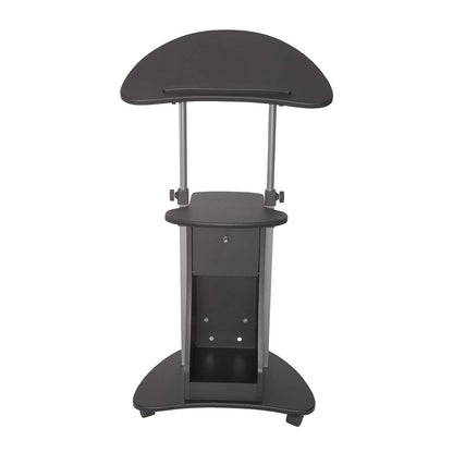 Sit-to-Stand Rolling Adjustable Laptop Cart with Storage DailySale