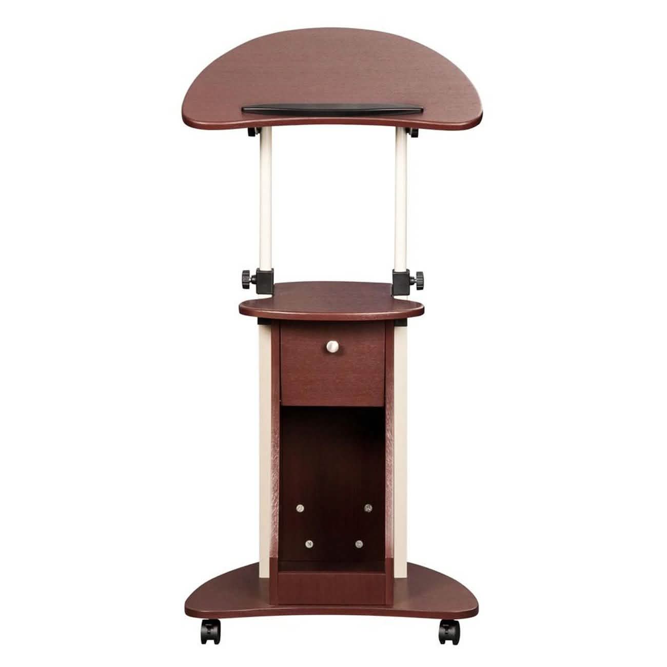 Sit-to-Stand Rolling Adjustable Laptop Cart with Storage DailySale