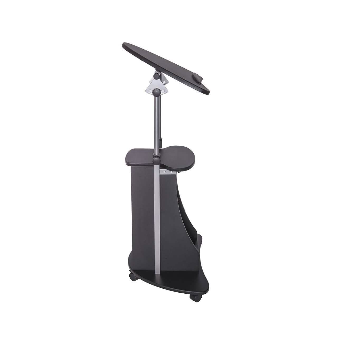 Sit-to-Stand Rolling Adjustable Laptop Cart with Storage DailySale