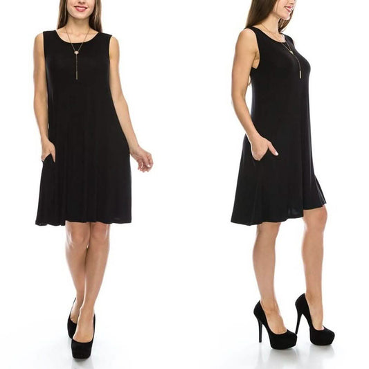 Sleeveless Tunic Dress with Pockets - Assorted Sizes DailySale