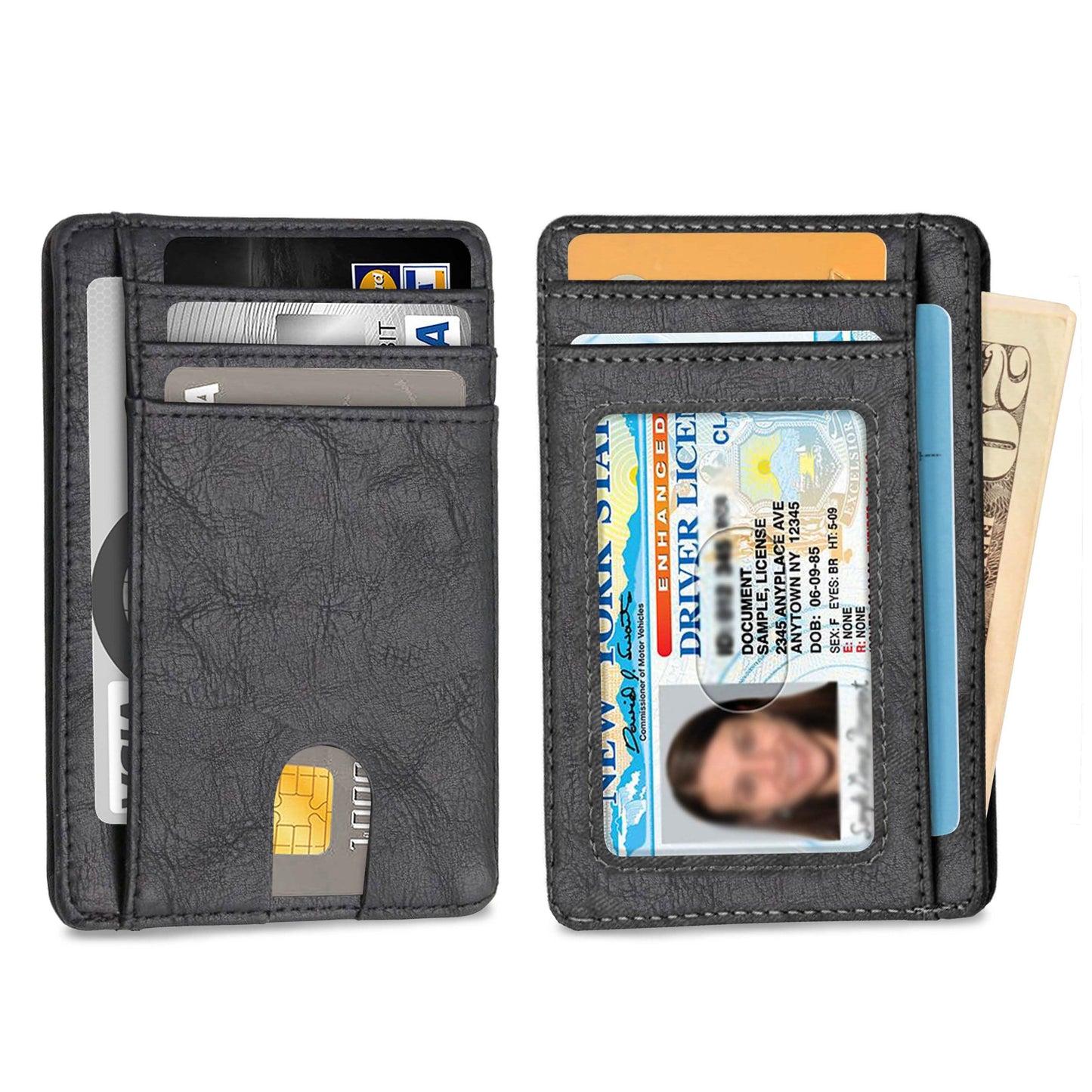 Slim Minimalist Front Pocket RFID Blocking Leather Wallets for Men Women DailySale