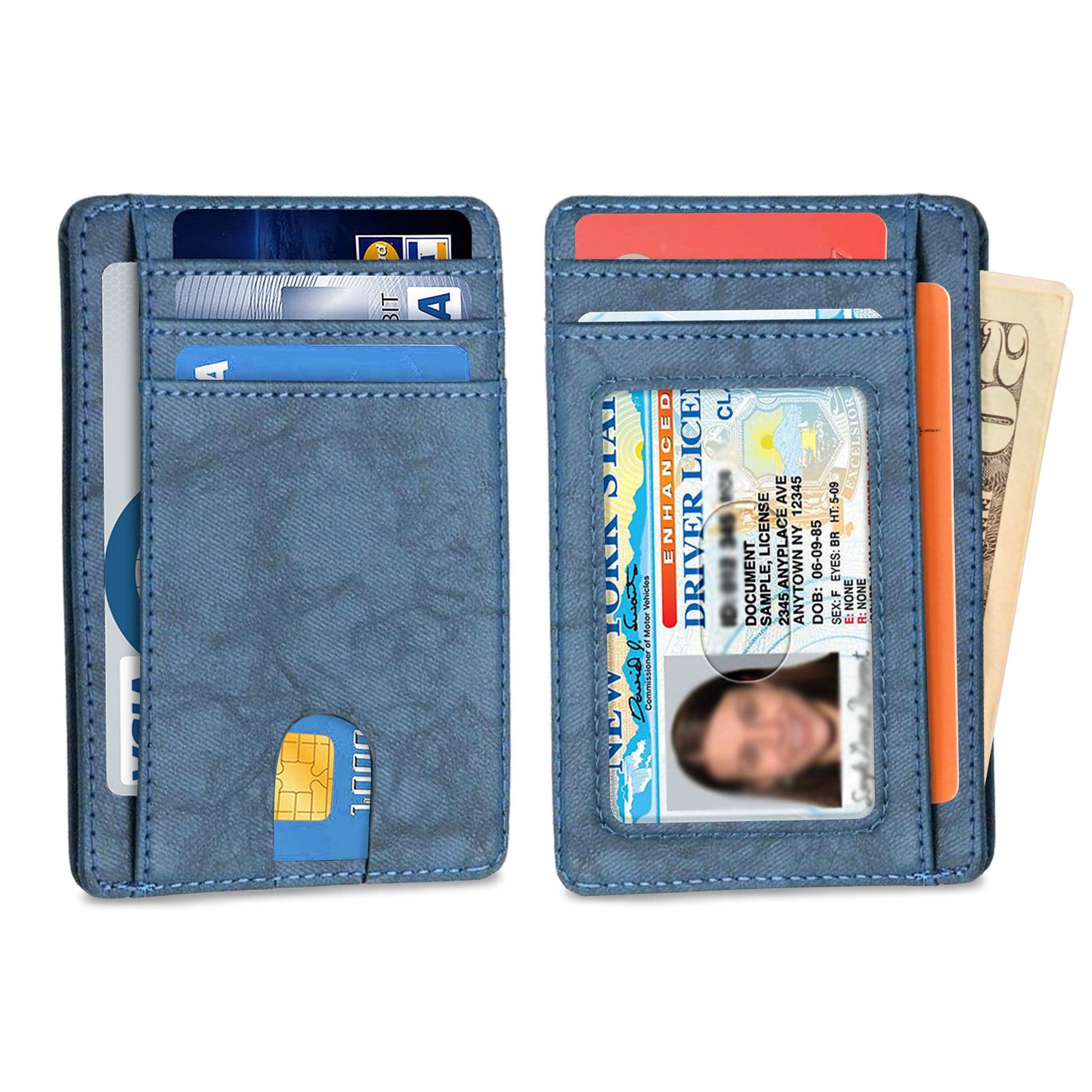 Slim Minimalist Front Pocket RFID Blocking Leather Wallets for Men Women DailySale