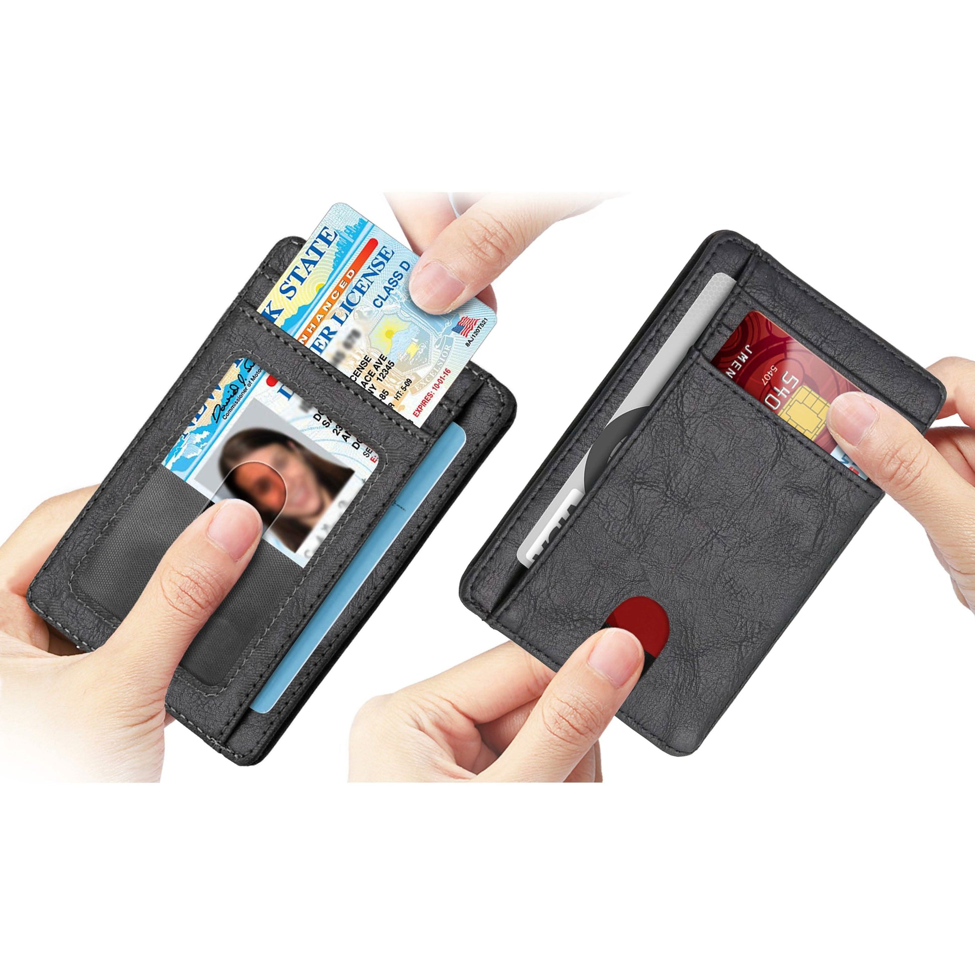 Slim Minimalist Front Pocket RFID Blocking Leather Wallets for Men Women DailySale
