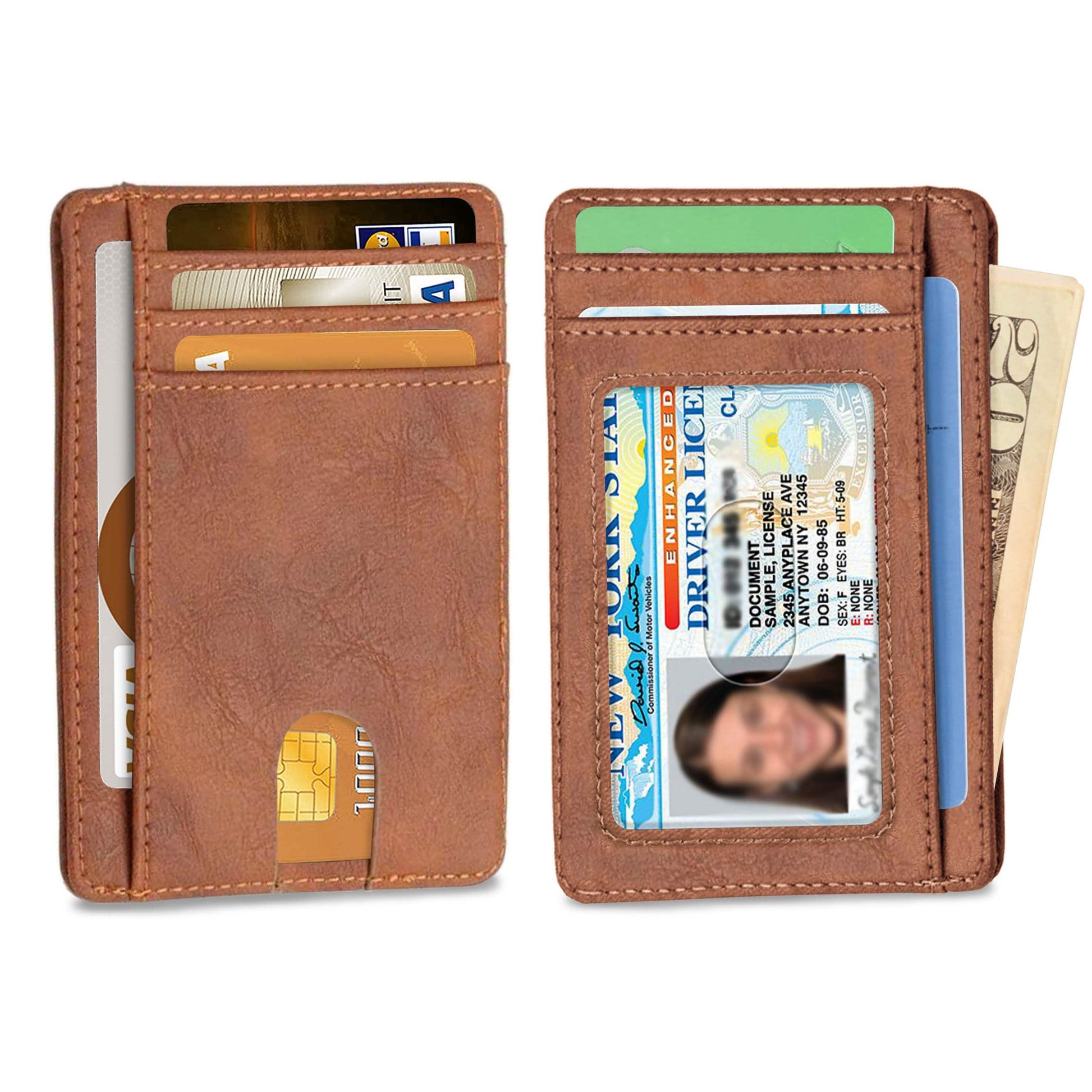 Slim Minimalist Front Pocket RFID Blocking Leather Wallets for Men Women DailySale