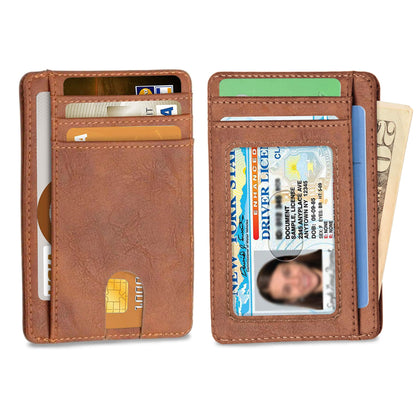 Slim Minimalist Front Pocket RFID Blocking Leather Wallets for Men Women DailySale