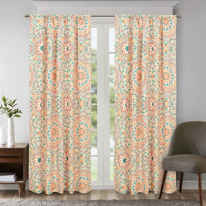 2-Piece Set: Sloane Street Cozumel Medallion Window Curtain Panel Pair DailySale