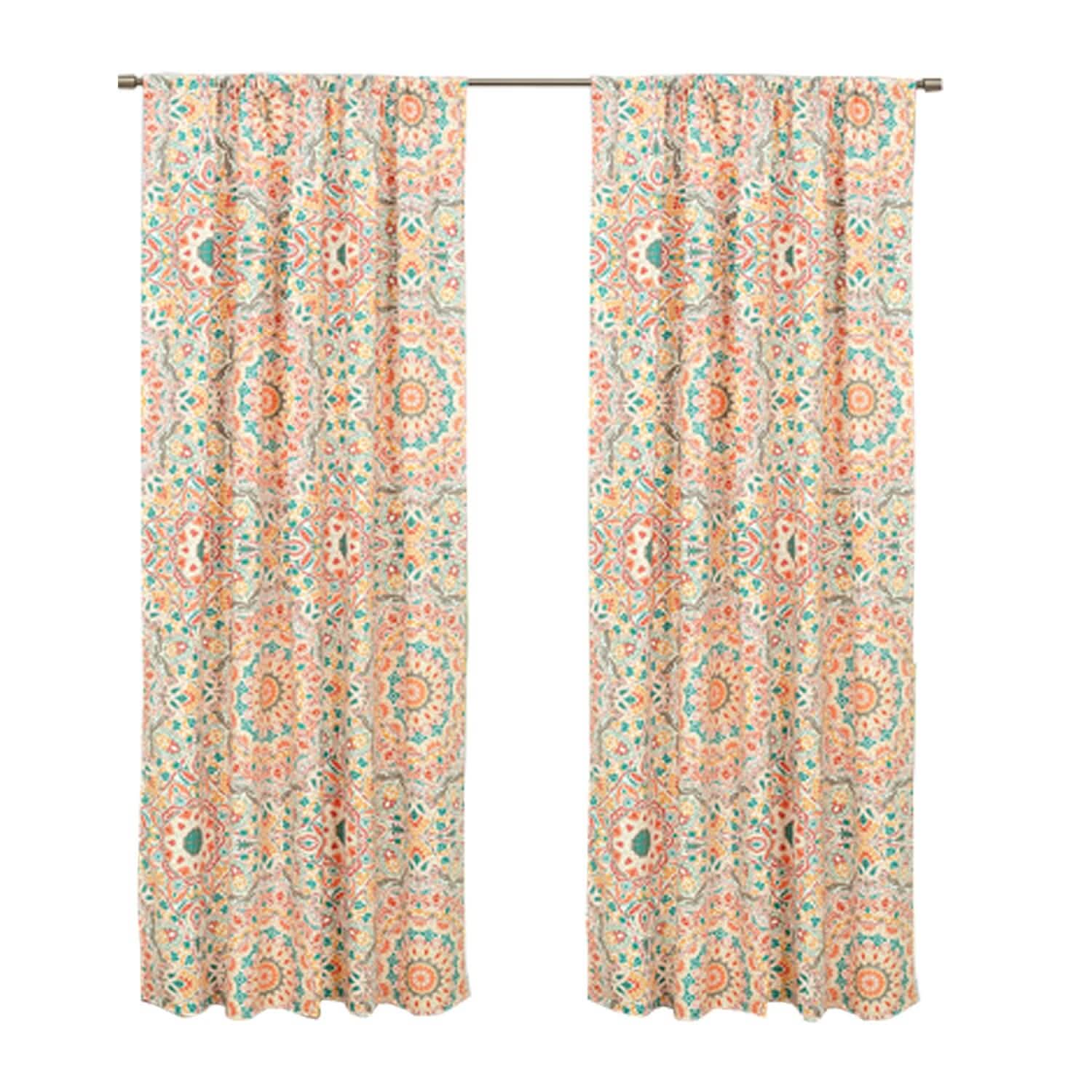 2-Piece Set: Sloane Street Cozumel Medallion Window Curtain Panel Pair DailySale