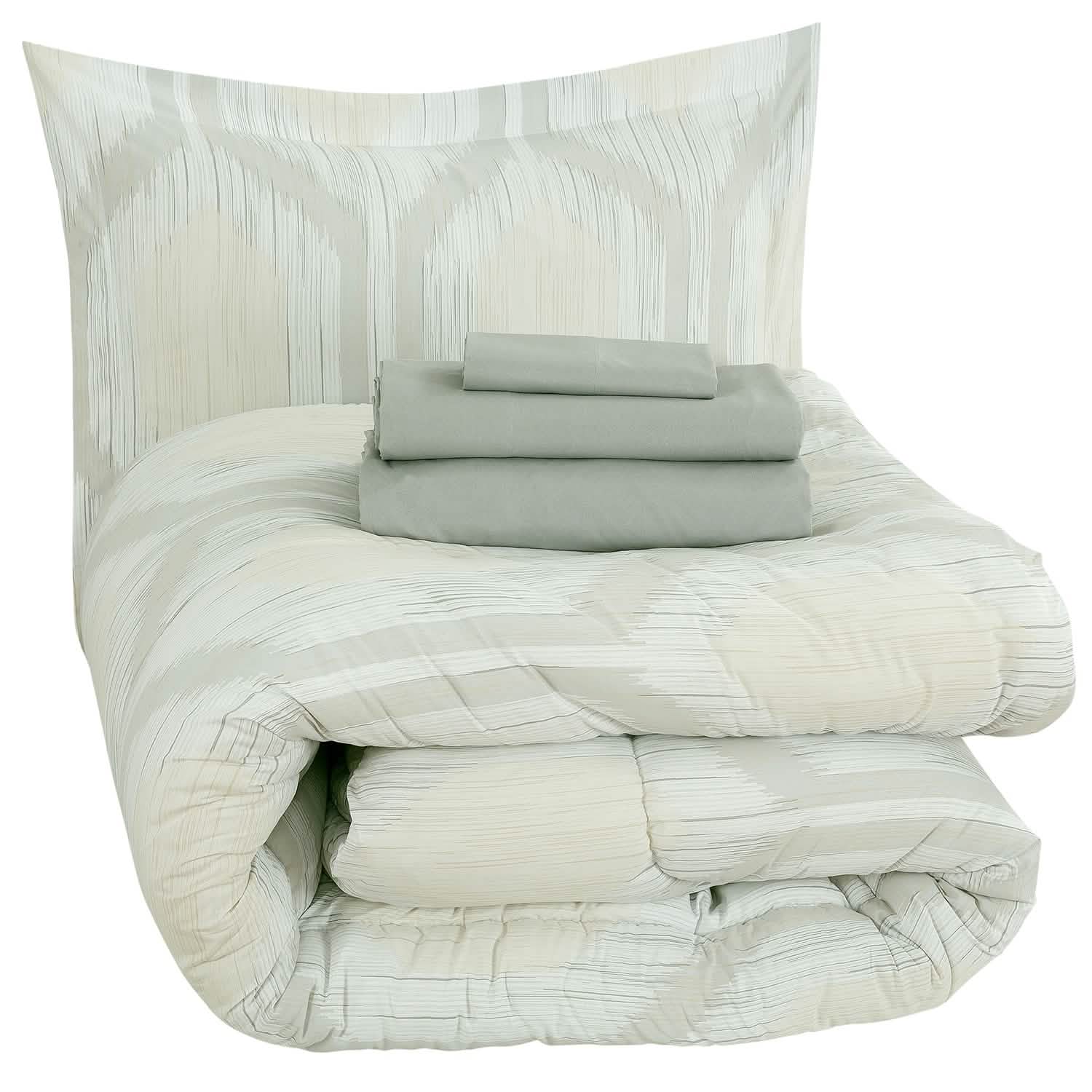 Sloane Street Hexagon Strié Stripe Reversible Bed in a Bag DailySale