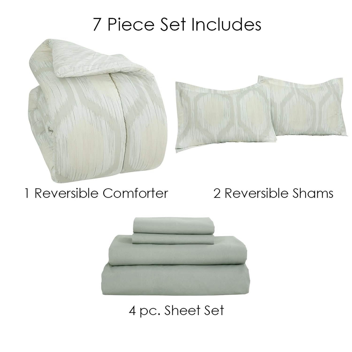 Sloane Street Hexagon Strié Stripe Reversible Bed in a Bag DailySale