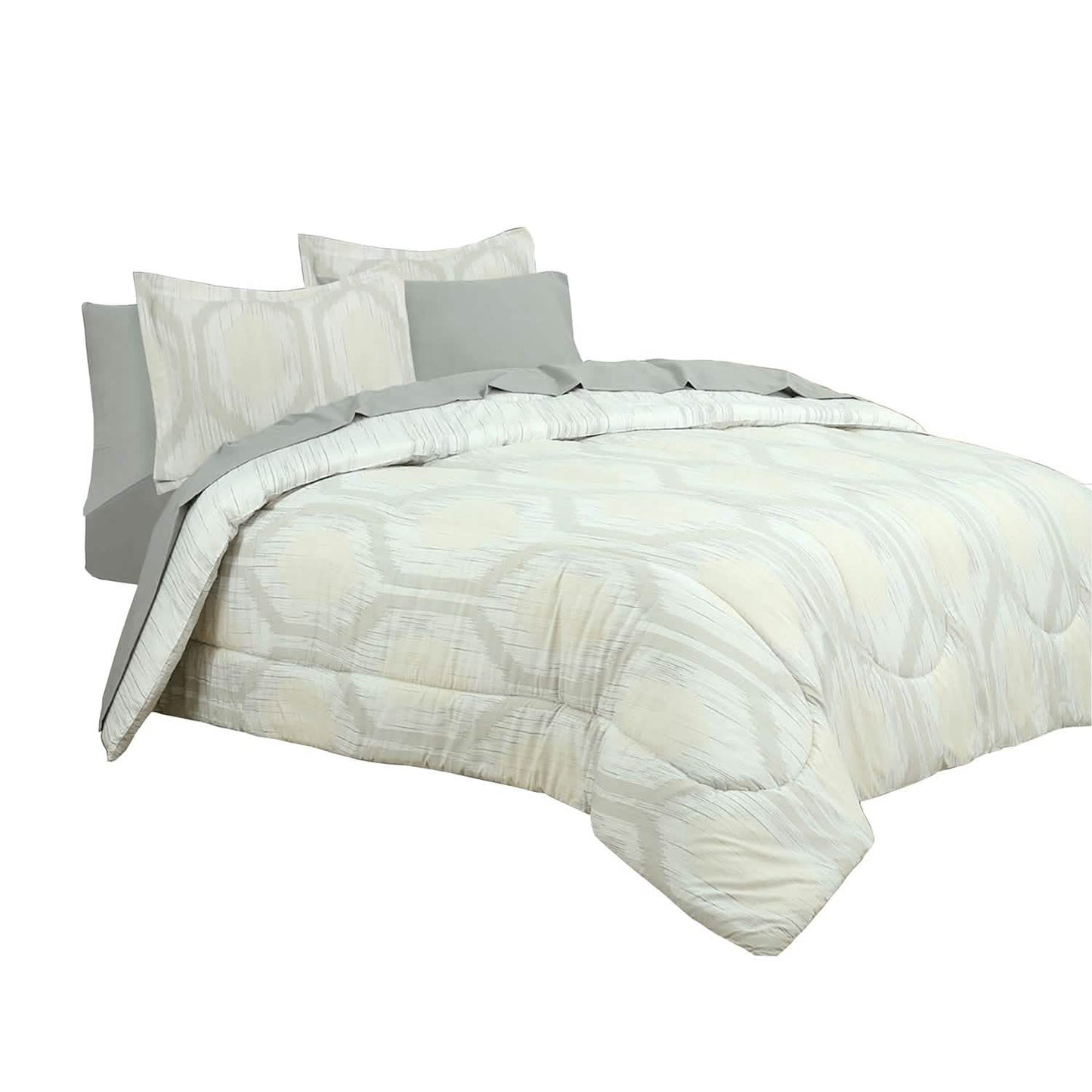 Sloane Street Hexagon Strié Stripe Reversible Bed in a Bag DailySale