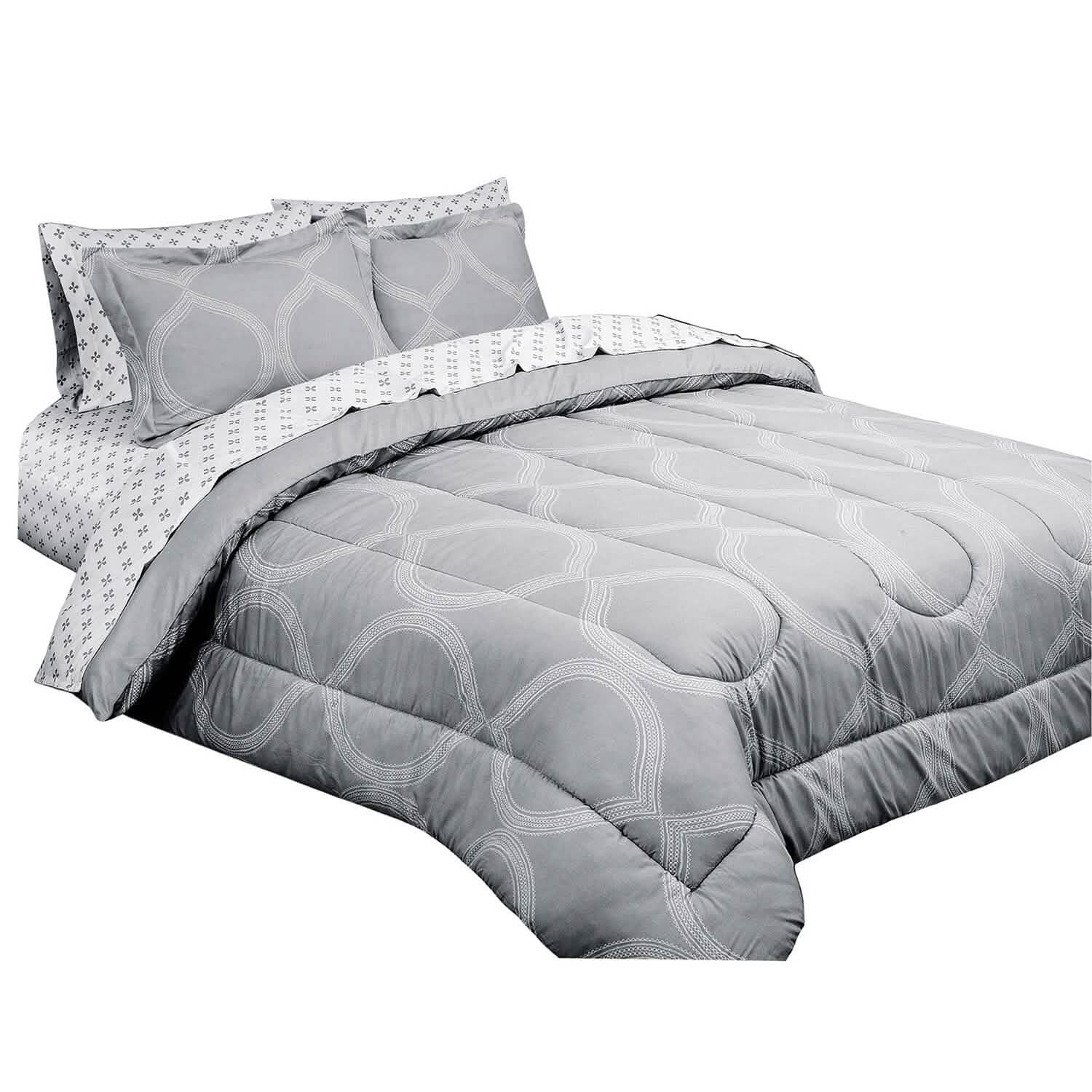 Sloane Street Ogee Bed in a Bag with Solid Reverse Comforter DailySale