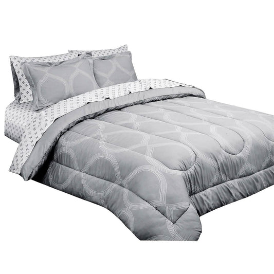 Sloane Street Ogee Bed in a Bag with Solid Reverse Comforter DailySale