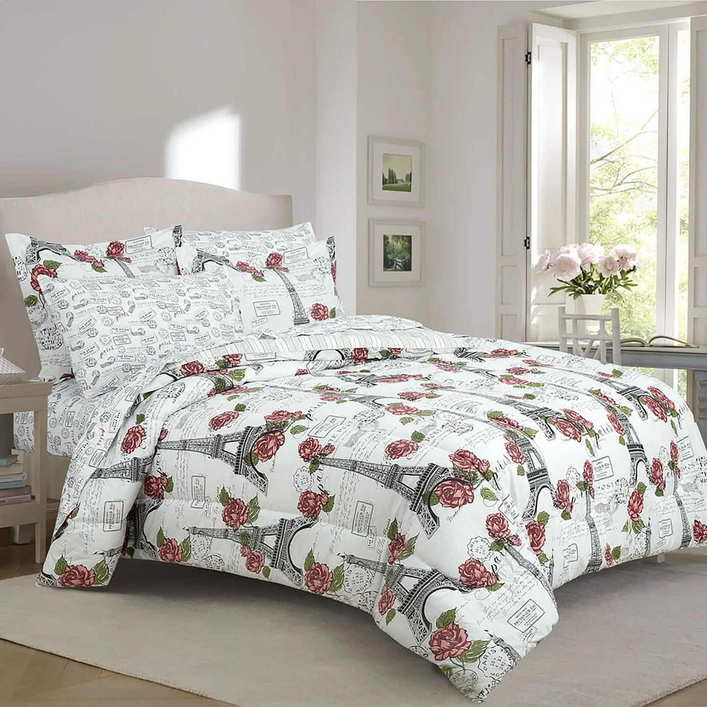Sloane Street Paris Rose Eiffel Tower Reversible Bed in a Bag DailySale