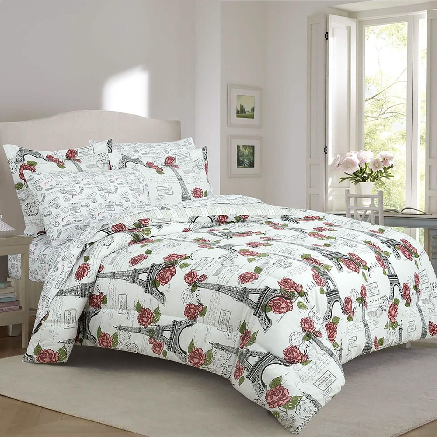 Sloane Street Paris Rose Eiffel Tower Reversible Bed in a Bag DailySale
