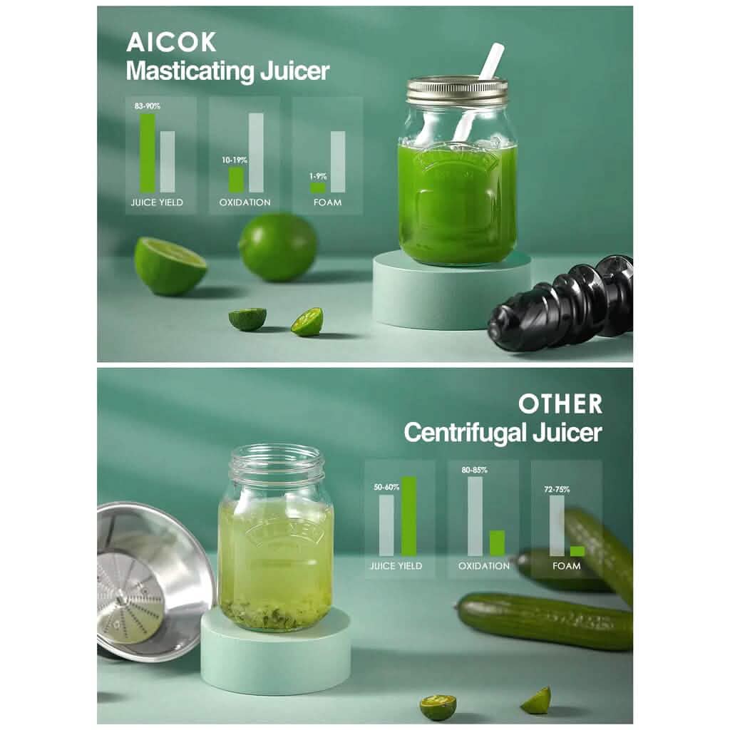 Slow Masticating Juicer Extractor Cold Press Juicer with Brush DailySale