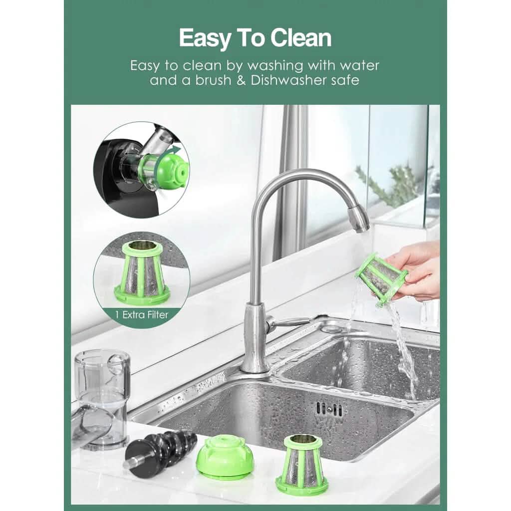 Slow Masticating Juicer Extractor Cold Press Juicer with Brush DailySale