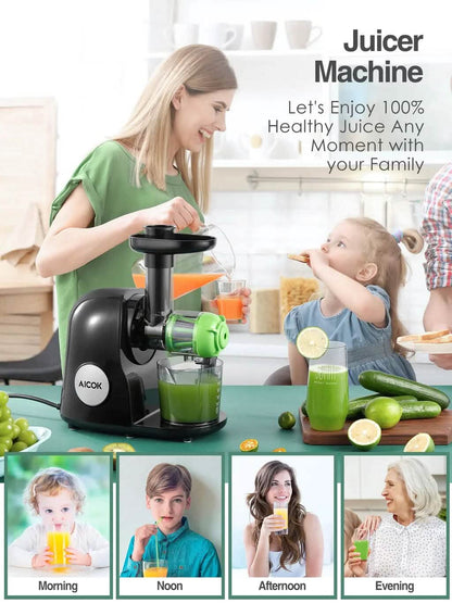 Slow Masticating Juicer Extractor Cold Press Juicer with Brush DailySale