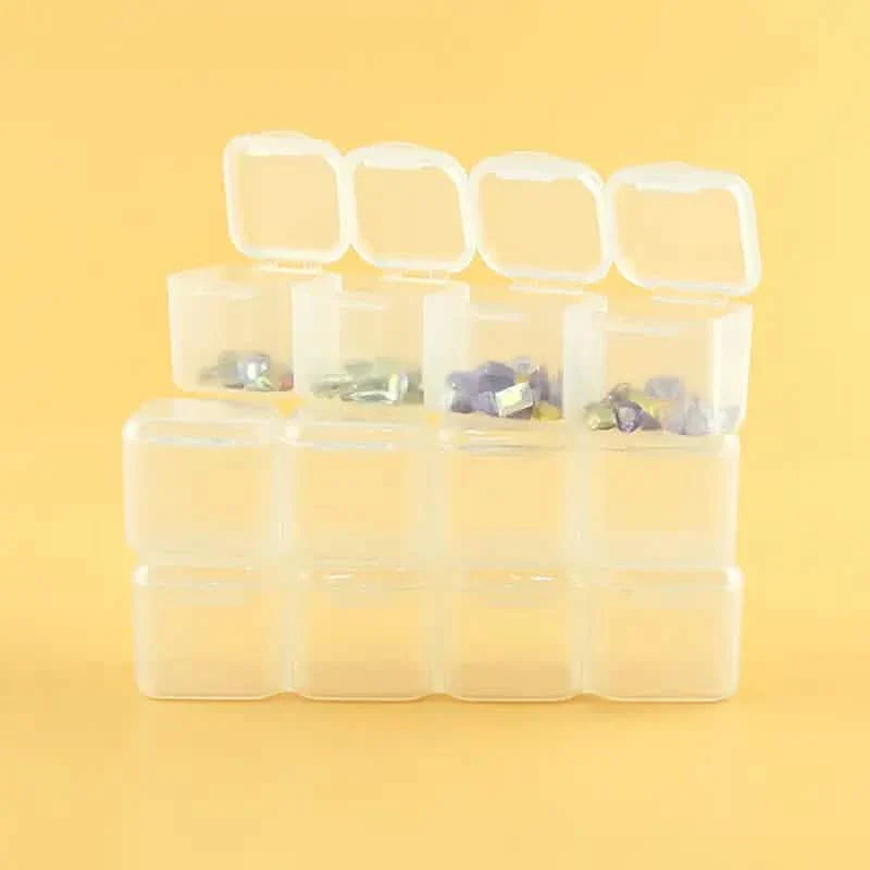 Small 28 Grids Diamond Box Clear Plastic Jewelry Craft Storage Container DailySale