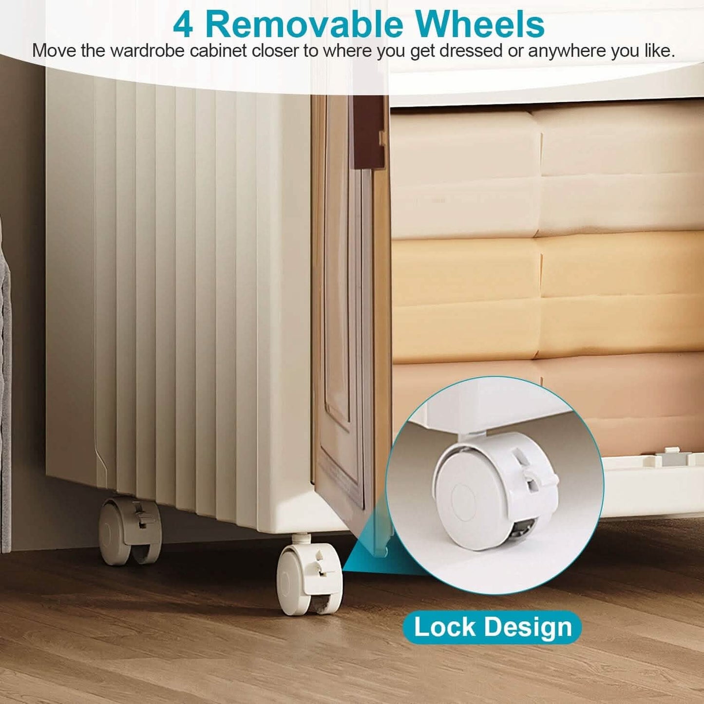 Small Wardrobe Closet with Magnetic Design DailySale