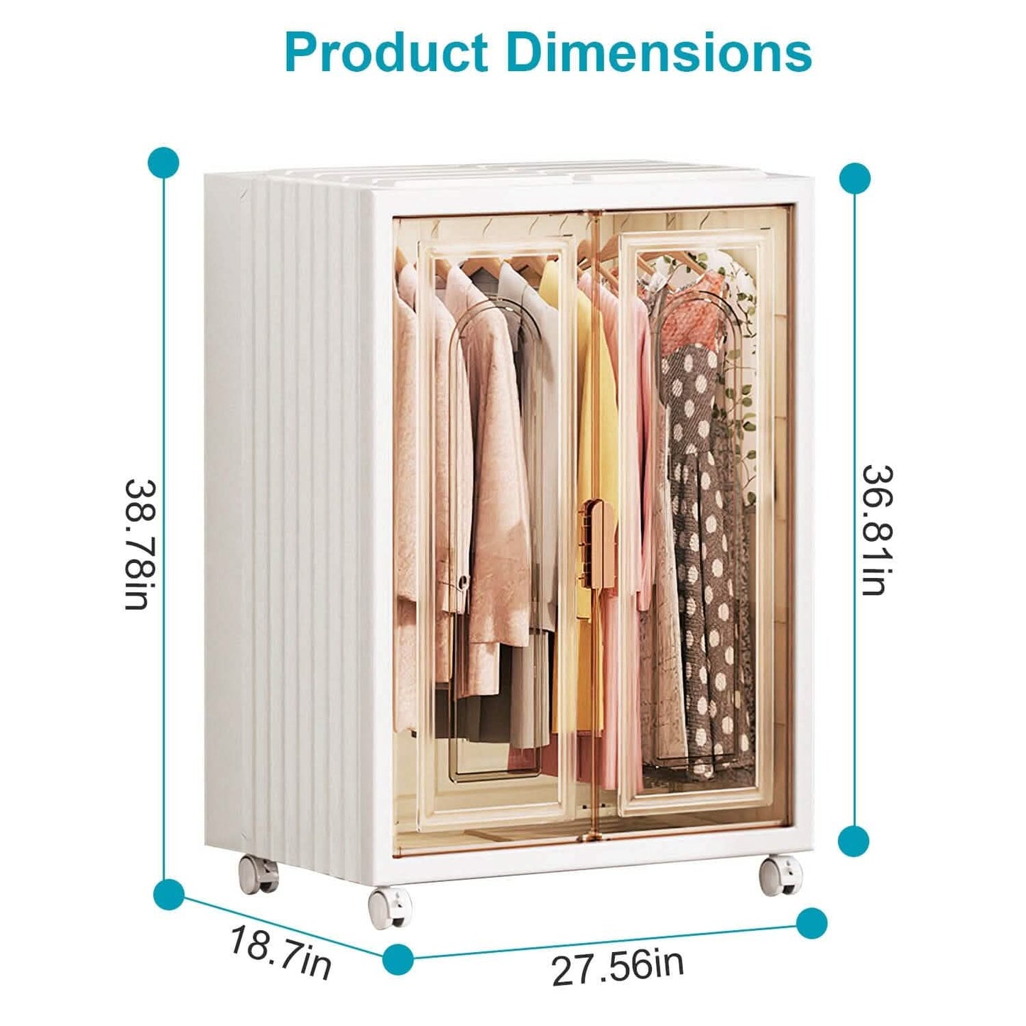 Small Wardrobe Closet with Magnetic Design DailySale