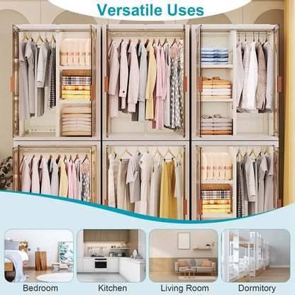 Small Wardrobe Closet with Magnetic Design DailySale