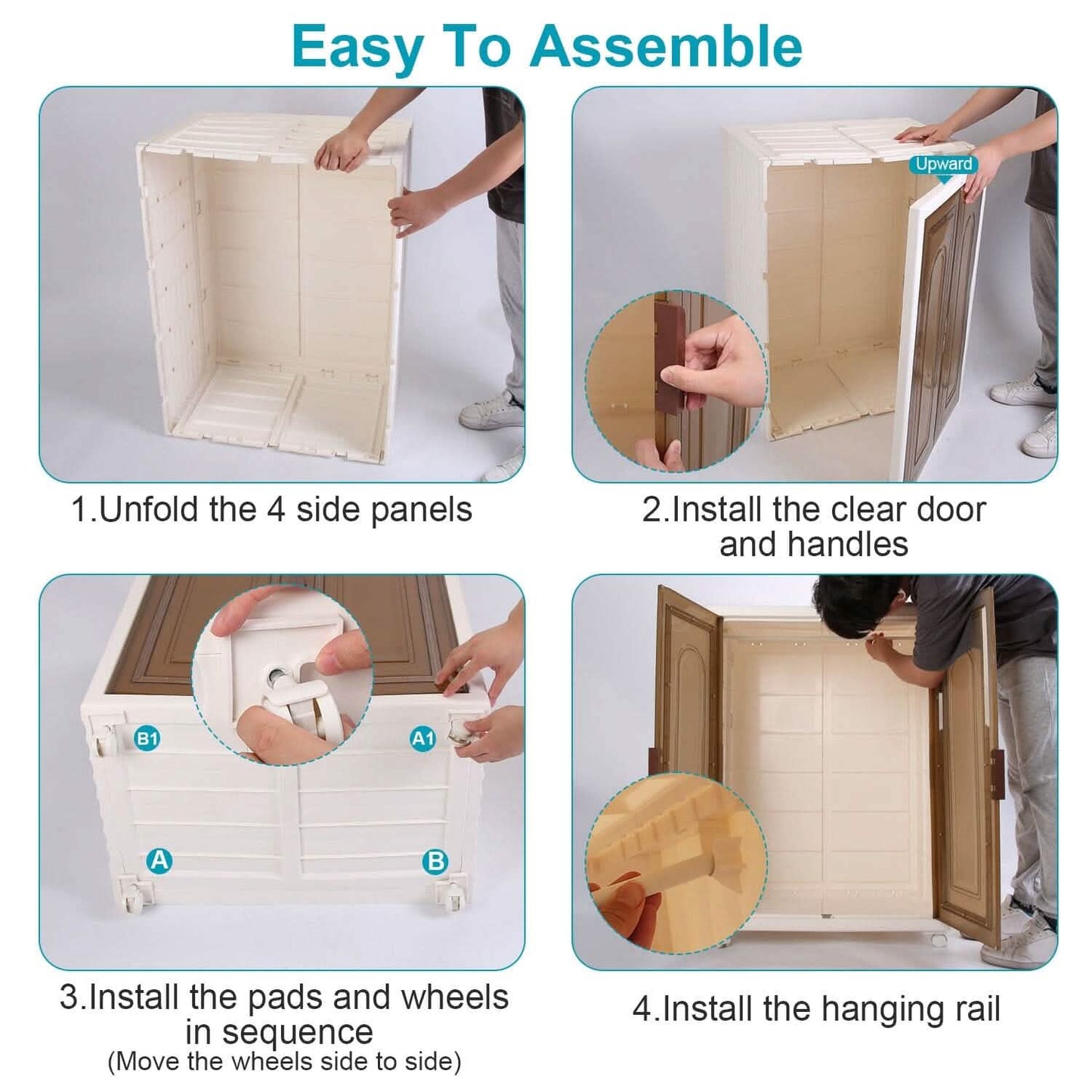 Small Wardrobe Closet with Magnetic Design DailySale