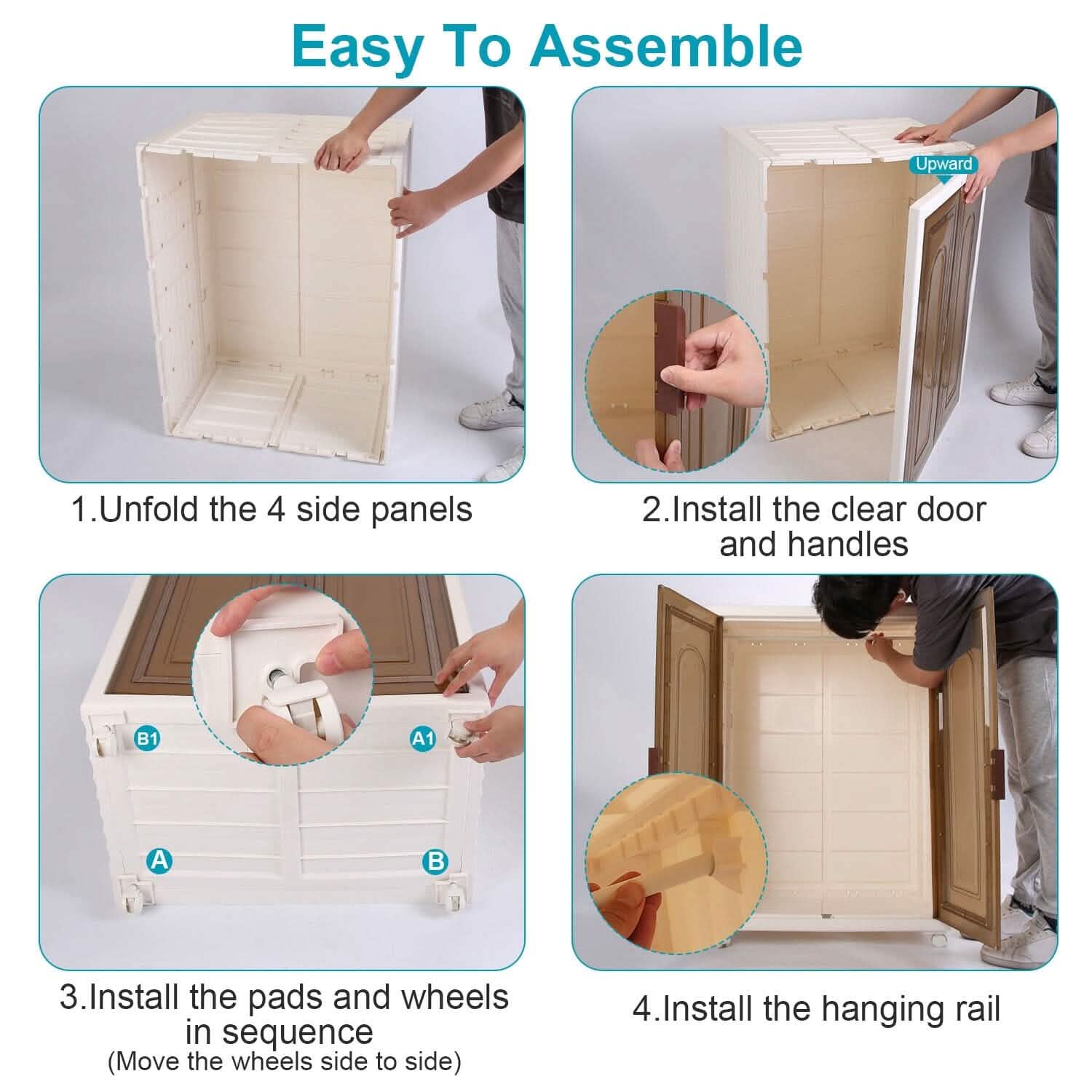 Small Wardrobe Closet with Magnetic Design DailySale