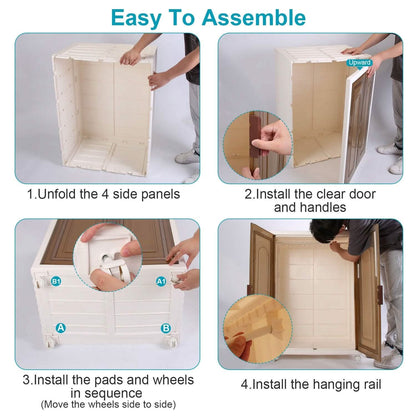 Small Wardrobe Closet with Magnetic Design DailySale