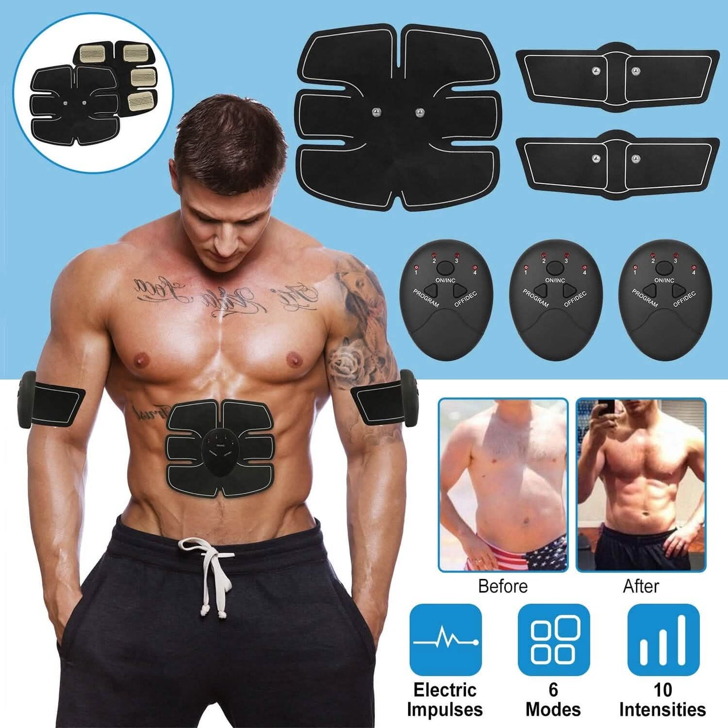 Smart Abs Stimulator Muscle Toning Belt Trainer DailySale