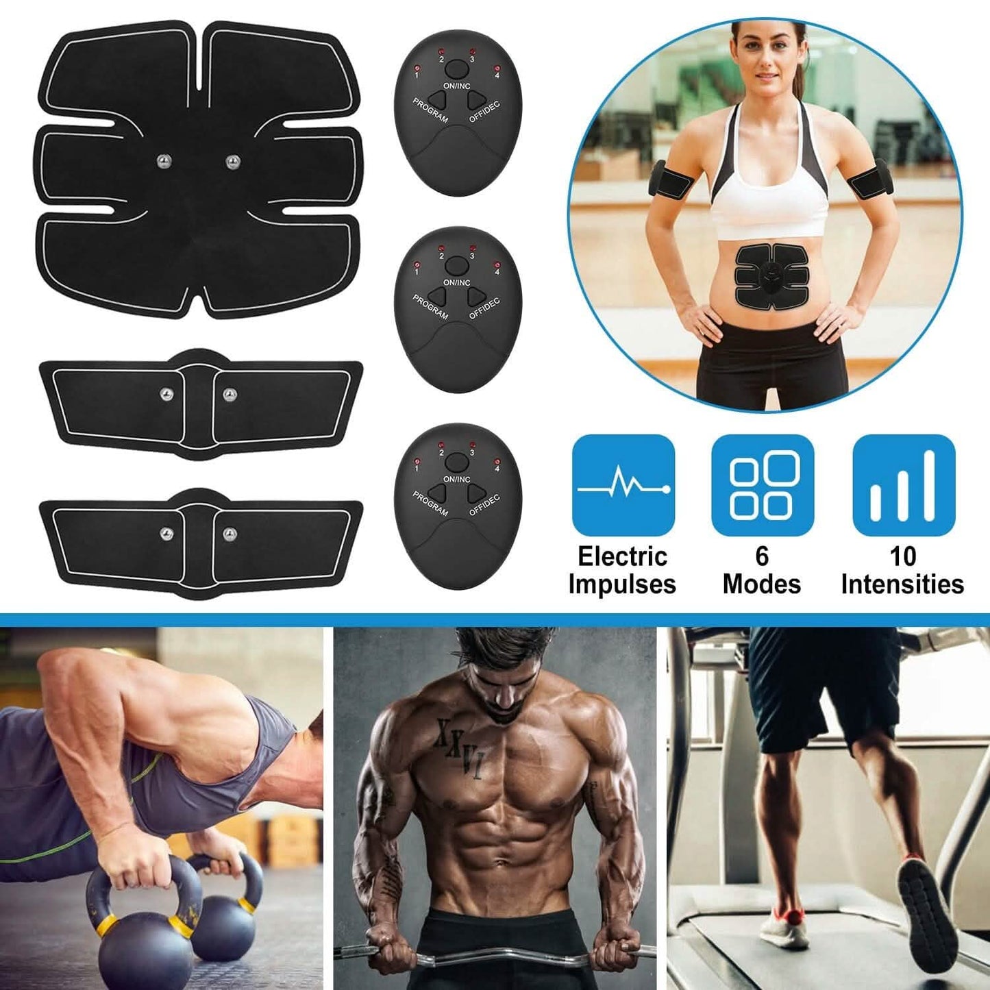 Smart Abs Stimulator Muscle Toning Belt Trainer DailySale
