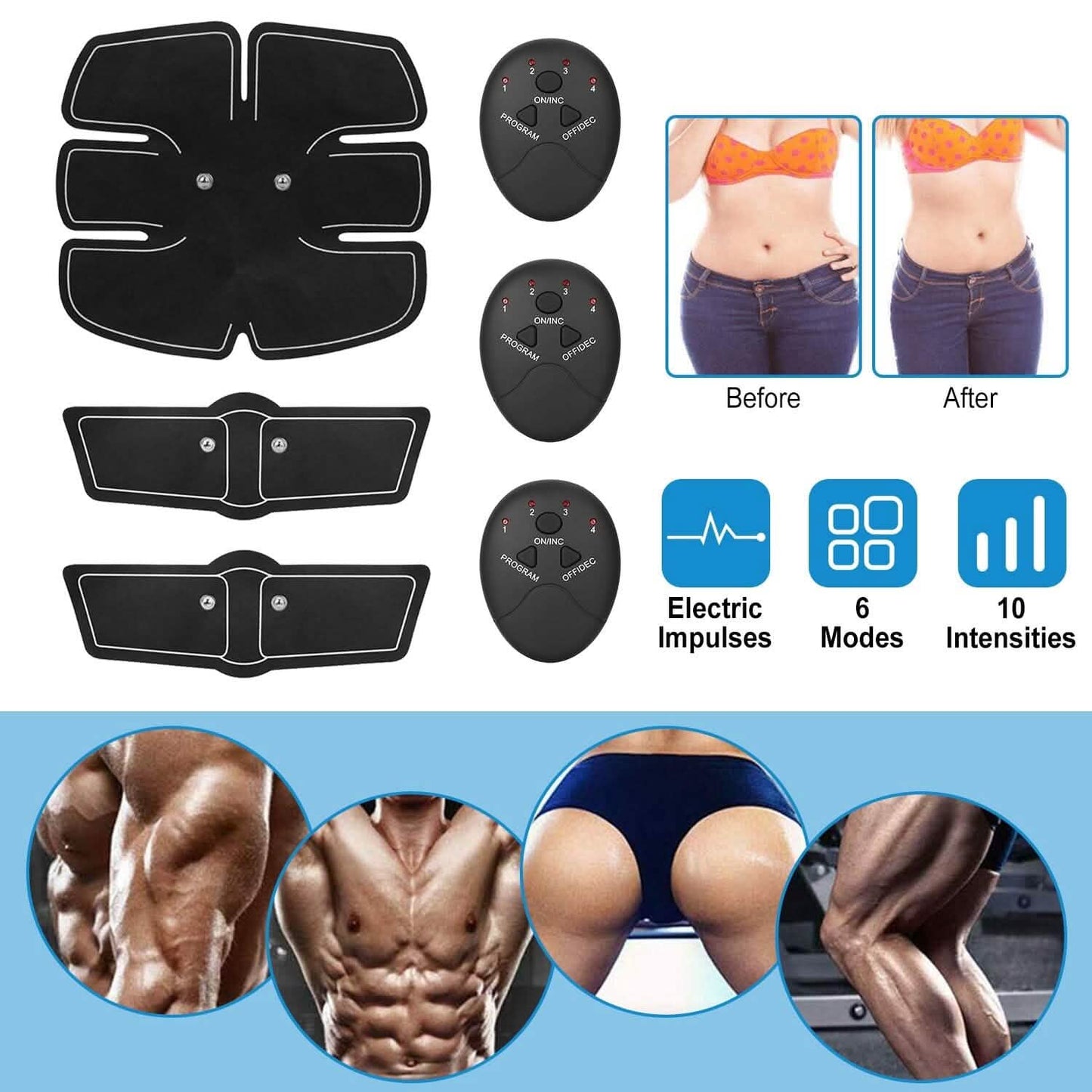 Smart Abs Stimulator Muscle Toning Belt Trainer DailySale