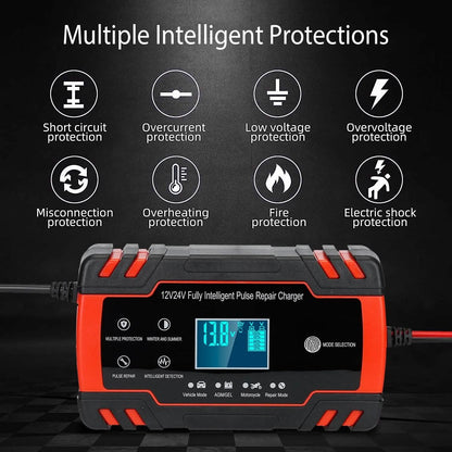 Smart Automatic Battery Charger with LCD Display DailySale