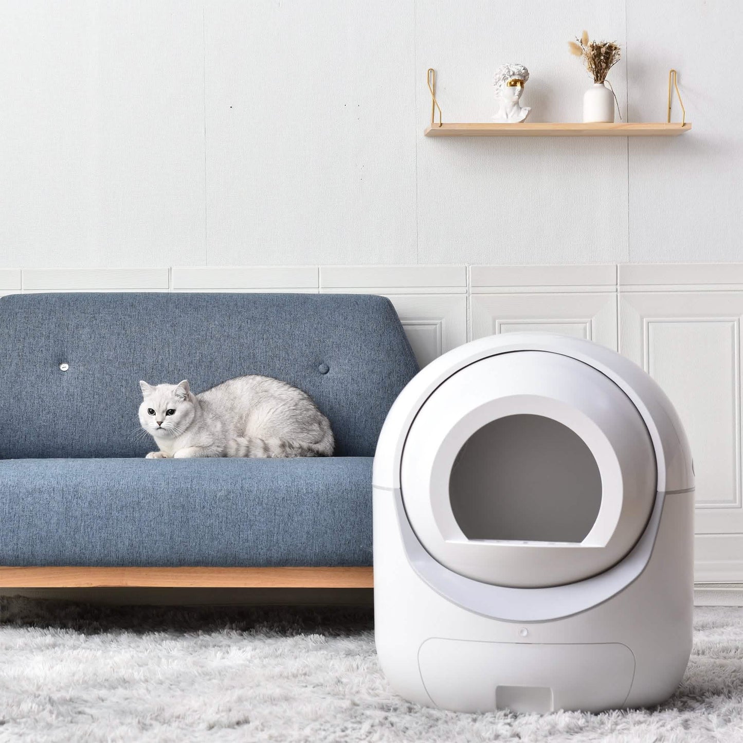 Smart Automatic Litter Box, Self -Cleaning Cat Litter Box for Multiple Cats DailySale