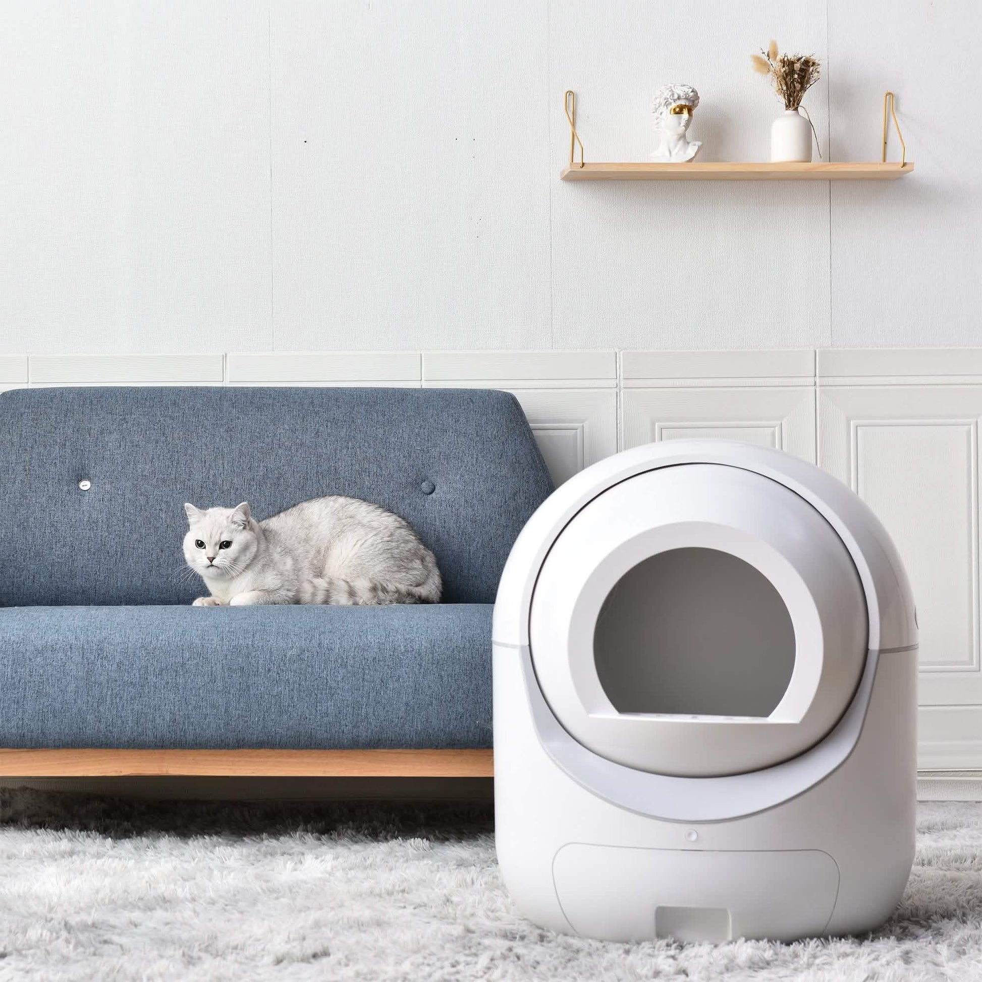 Smart Automatic Litter Box, Self -Cleaning Cat Litter Box for Multiple Cats DailySale