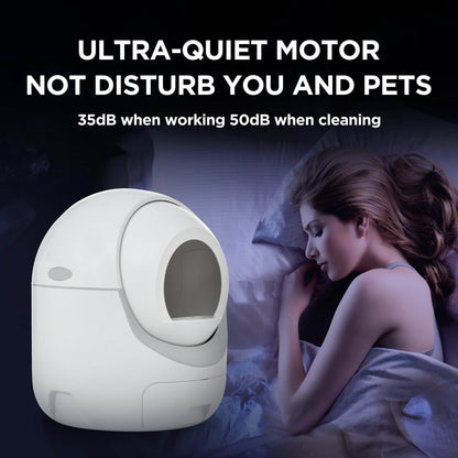 Smart Automatic Litter Box, Self -Cleaning Cat Litter Box for Multiple Cats DailySale