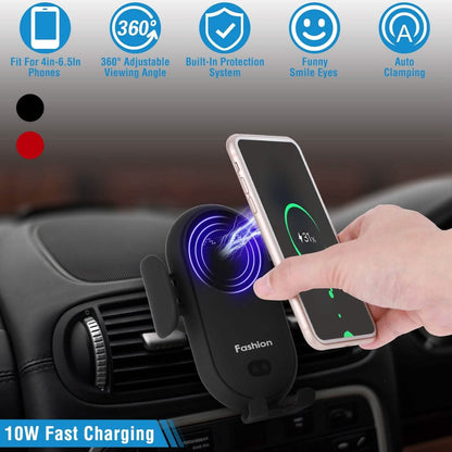 Smart Car Wireless Charger Auto Sensing Phone Holder 10W Qi Fast Charging Air Vent DailySale