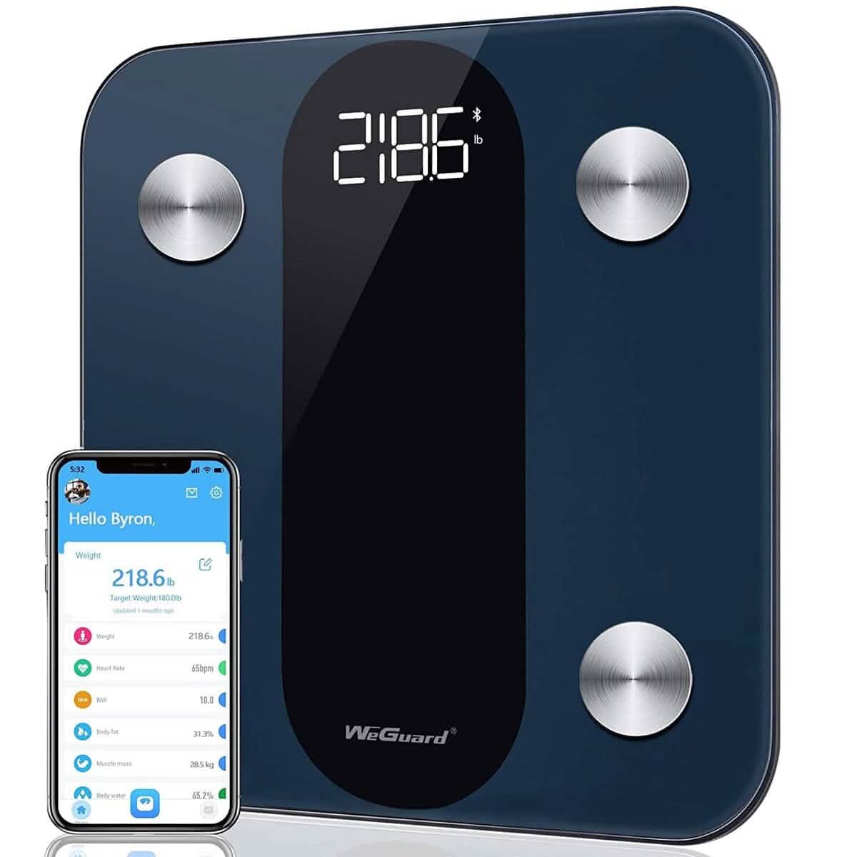 Smart Digital Bathroom Scale with Heart Rate Tracking, Body Fat, BMI with App DailySale