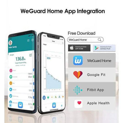 Smart Digital Bathroom Scale with Heart Rate Tracking, Body Fat, BMI with App DailySale