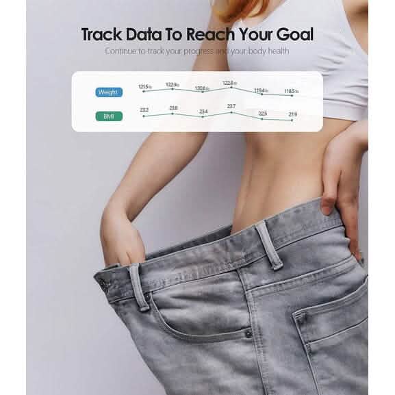 Smart Digital Bathroom Scale with Heart Rate Tracking, Body Fat, BMI with App DailySale