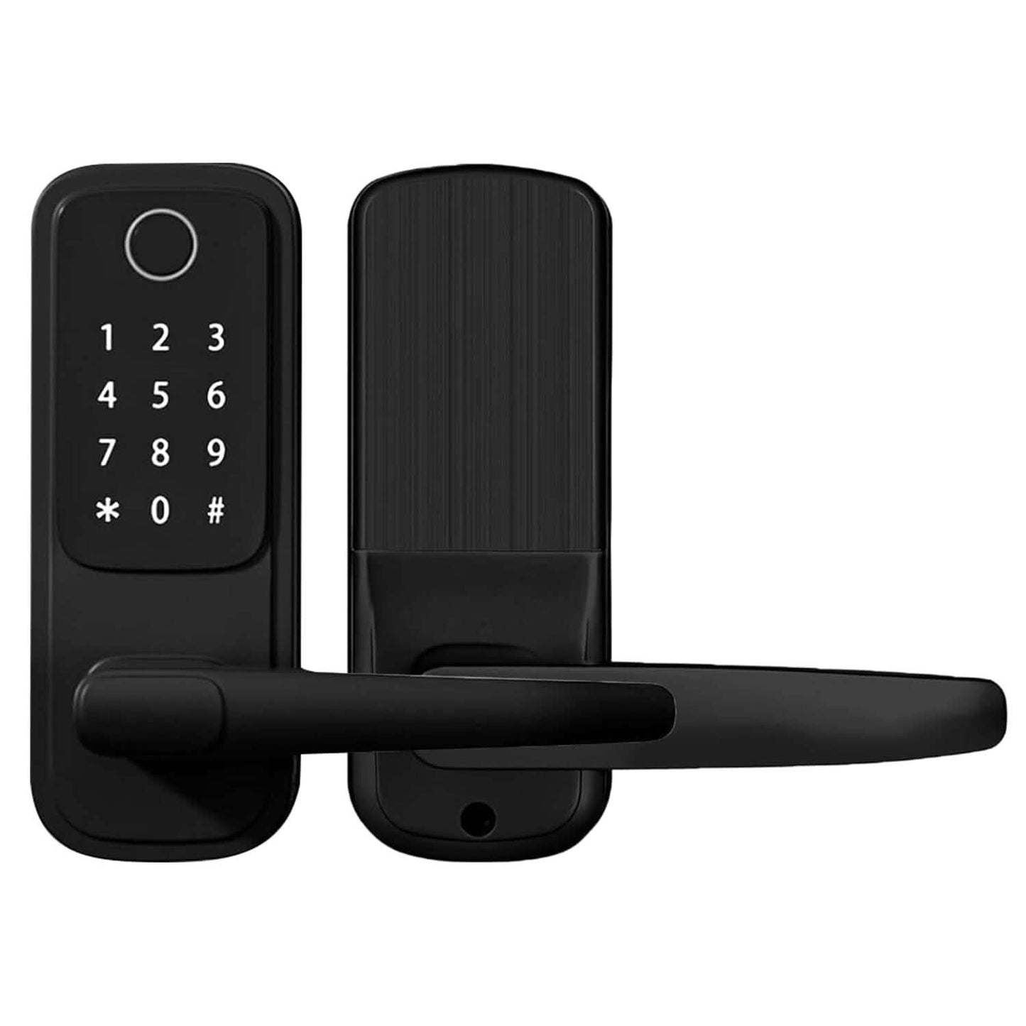 Smart Door Lock with Handle Fingerprints Passcode Keys Fobs App Control DailySale