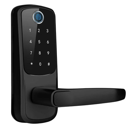 Smart Door Lock with Handle Fingerprints Passcode Keys Fobs App Control DailySale