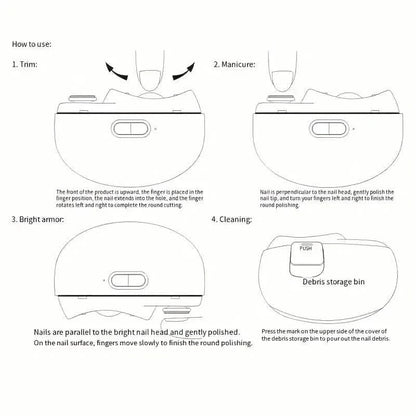 Smart Electric Nail Clipper with Anti-Pinch DailySale