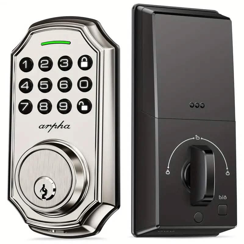 Smart Keypad Door Deadbolt Lock Set with 100-Code Keyless Entry and Anti-Peeking Password DailySale