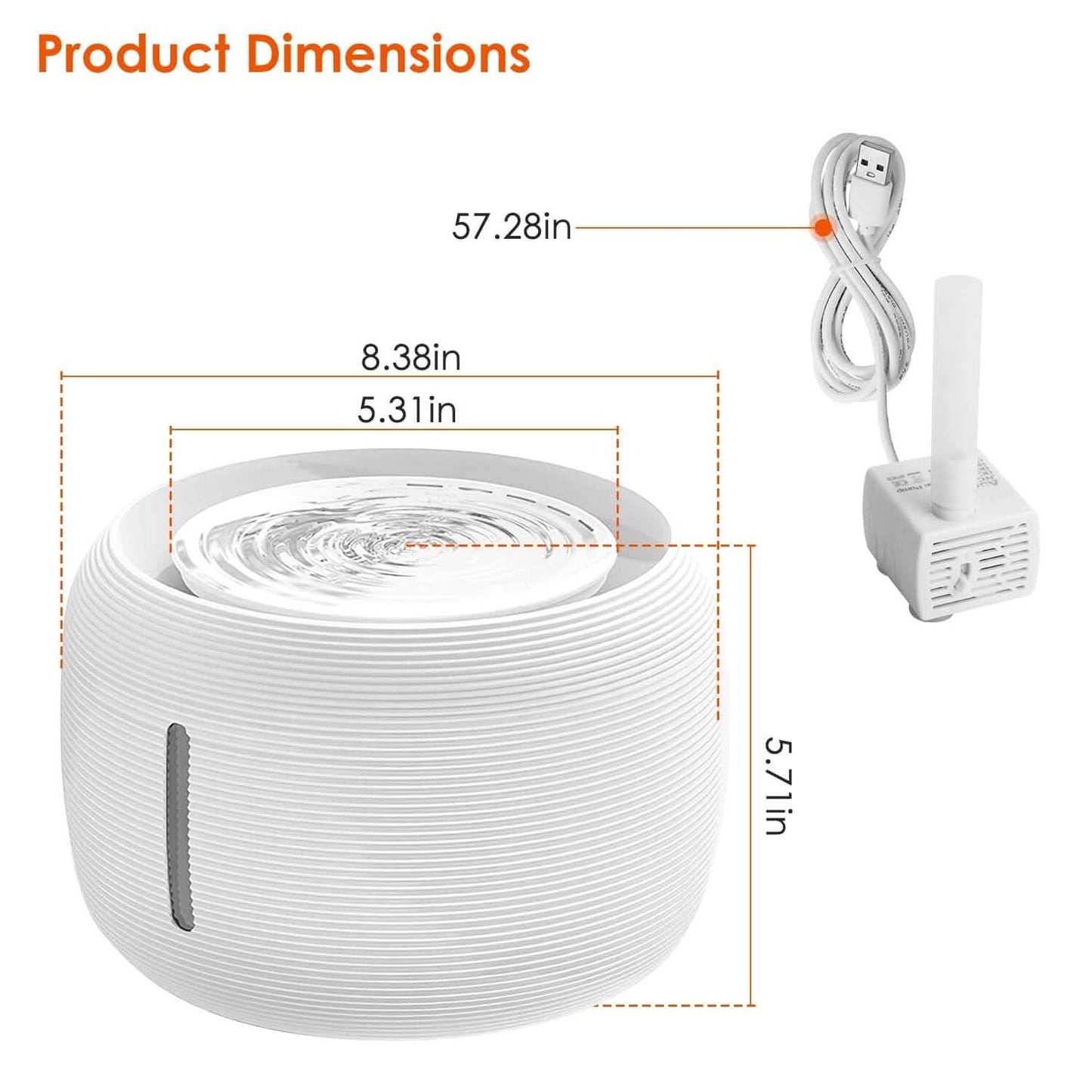 Smart Pet Drinking Fountain with LED Light 7-Pack Replaceable Water Filters DailySale