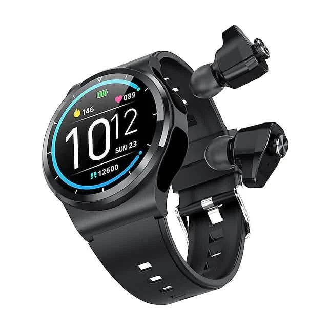 Smart Watch with Earbuds 1.28 inch Waterproof Bluetooth Fitness Watch DailySale