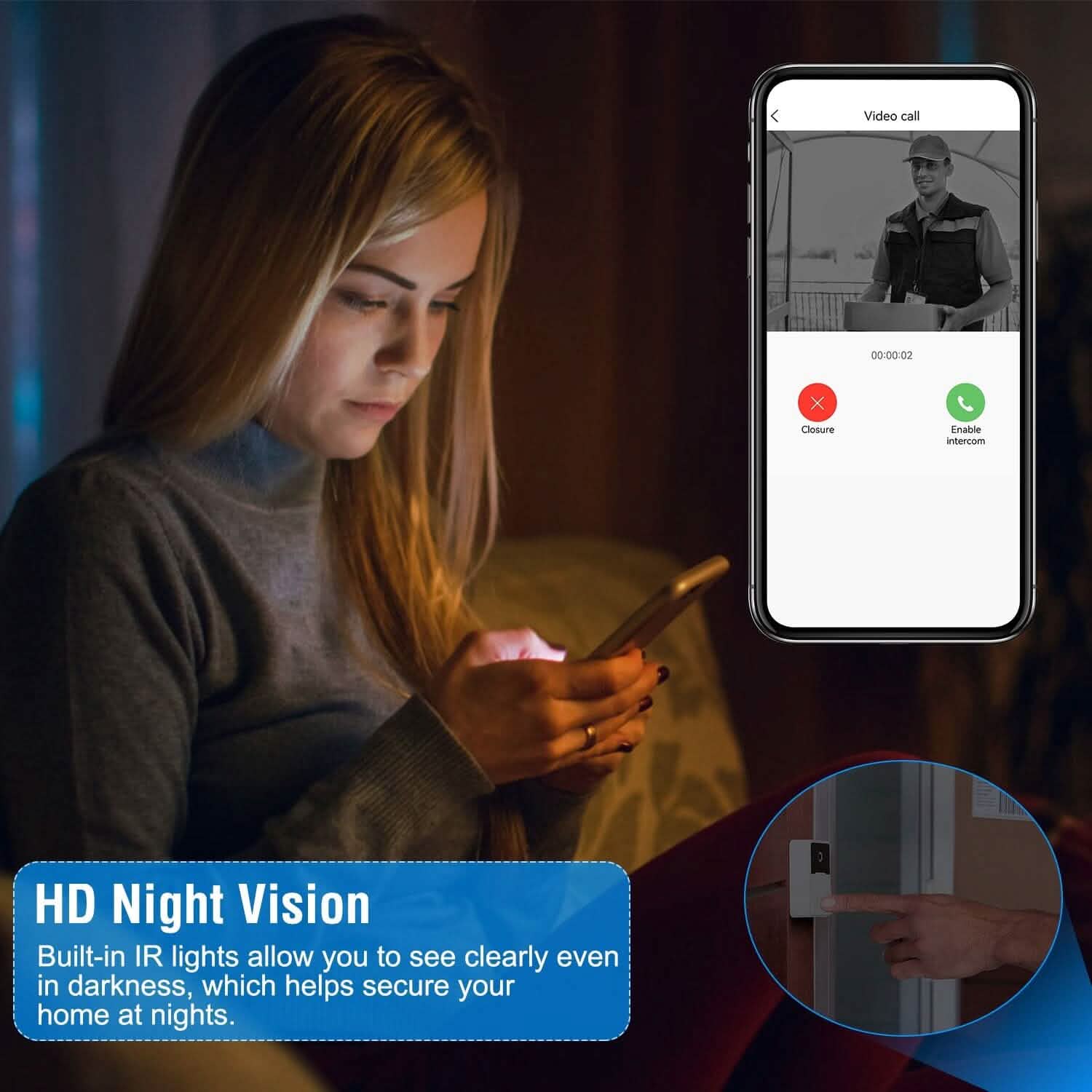 Smart Wireless Wi-Fi Video Security Doorbell DailySale