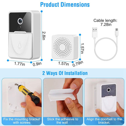 Smart Wireless Wi-Fi Video Security Doorbell DailySale