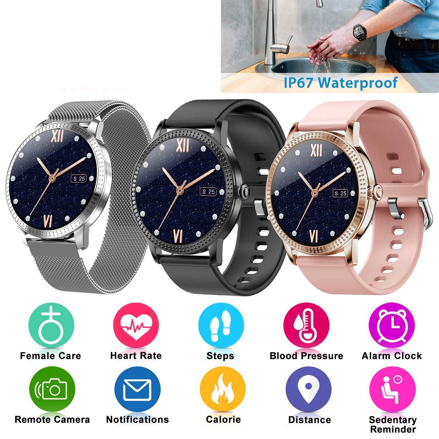 Smartwatch Fitness Tracker 1.08" Touch Screen DailySale